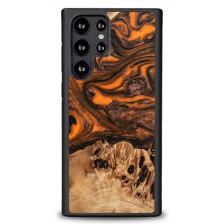 - Bewood Wood and resin case for Galaxy S22 Ultra Bewood Unique Orange orange and black oranžs melns