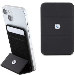 BMW BMW BMW Wallet Card Slot Stand Case BMWCSMRSK Case - black MagSafe Signature Collection melns