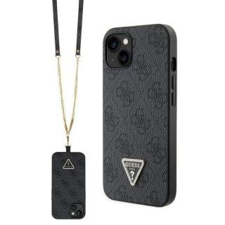 GUESS Guess Guess GUHCP14SP4TDSCPK case for iPhone 14 - black Crossbody 4G Metal Logo melns