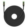 Aksesuāri datoru/planšetes Baseus fast RJ45 cat. network cable. 8 40Gbps 20m braided black melns 