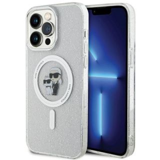 - Karl Karl Karl&Choupette Glitter MagSafe case for iPhone 15 Pro Max transparent