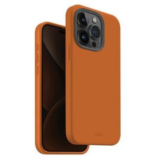 - UNIQ Uniq Lino Hue iPhone 15 Pro 6.1" case Magclick Charging orange / sunset orange oranžs