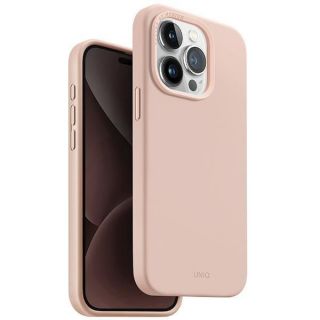 - UNIQ Uniq Lino Hue iPhone 15 Pro 6.1" case Magclick Charging pink / blush pink rozā
