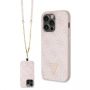 GUESS GUHCP15LP4TDSCPP iPhone 15 Pro 6.1" pink / pink hardcase Crossbody 4G Metal Logo
