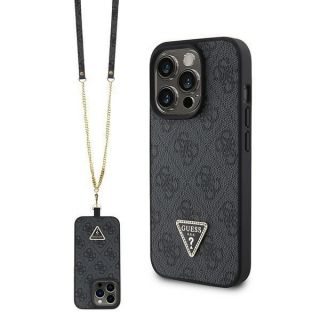 GUESS GUHCP15XP4TDSCPK iPhone 15 Pro Max 6.7" black / black hardcase Crossbody 4G Metal Logo