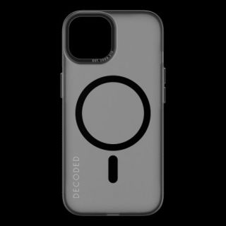 - Decoded Decoded Transparent Grip Case with MagSafe for iPhone 15 gray and black