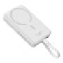 Baseus Baseus Baseus Magnetic Mini MagSafe 10000mAh 30W powerbank with built-in USB-C cable - white + Baseus Simple Series USB-C - USB-C 60W 0.3m cable