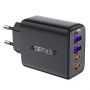 - Acefast Acefast A61 PD 45W GaN charger 2 x USB-C + 2 x USB-A with 4 ports black