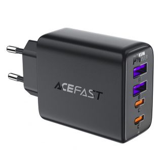 - Acefast Acefast A61 PD 45W GaN charger 2 x USB-C + 2 x USB-A with 4 ports black