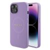 Aksesuāri Mob. & Vied. telefoniem GUESS Guess Guess Saffiano MagSafe case for iPhone 15 Plus - purple purpurs 