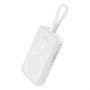 Baseus Baseus Baseus Magnetic Mini MagSafe 10000mAh 20W powerbank with built-in Lightning cable - white + Baseus Simple Series USB-C - USB-C 60W 0.3m cable