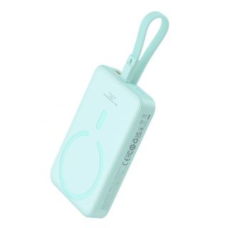 Baseus Baseus Baseus Magnetic Mini MagSafe 10000mAh 20W powerbank with built-in Lightning cable - blue + Baseus Simple Series USB-C - USB-C 60W 0.3m cable