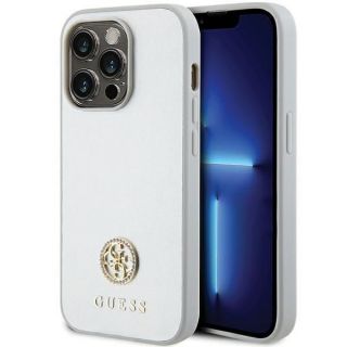 GUESS GUHCP15XPS4DGPS iPhone 15 Pro Max 6.7" silver / silver hardcase Strass Metal Logo sudrabs