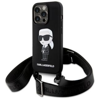 - Karl Lagerfeld Karl Lagerfeld KLHCP15LSCBSKNK iPhone 15 Pro 6.1" hardcase black / black Crossbody Silicone Ikonik melns