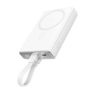 - Joyroom Powerbank Joyroom JR-PBM01 magnetic 10000mAh 20W with stand + Lightning cable USB-C white balts