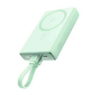 - Joyroom Powerbank Joyroom JR-PBM01 magnetic 10000mAh 20W with stand + Lightning cable USB-C green