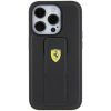 Aksesuāri Mob. & Vied. telefoniem Ferrari Ferrari Ferrari Grip Stand Metal Logo case for iPhone 15 - black melns 