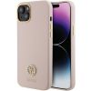 Aksesuāri Mob. & Vied. telefoniem GUESS Guess Guess Silicone Logo Strass 4G case for iPhone 15 - light pink ro...» Akumulatori