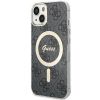 Aksesuāri Mob. & Vied. telefoniem GUESS Guess Guess IML 4G MagSafe case for iPhone 15 - black melns 