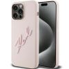 Aksesuāri Mob. & Vied. telefoniem - Karl Karl Silicone Karl Script case for iPhone 15 Pro pink rozā Mini skaļruni