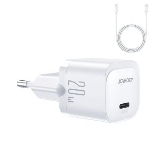 - Joyroom Joyroom JR-TCF02 USB-C PD 20W wall charger + USB-C cable white balts