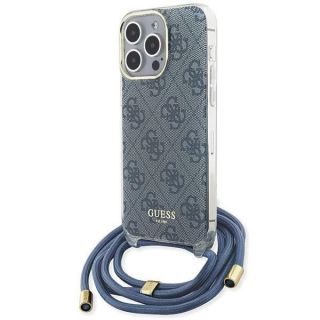 GUESS Guess Guess Crossbody Cord 4G Print case for iPhone 15 Pro - blue zils