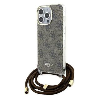 GUESS Guess Guess Crossbody Cord 4G Print case for iPhone 15 Pro Max - brown brūns
