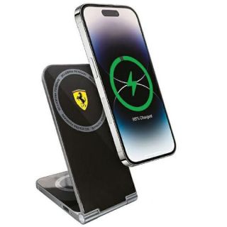 Ferrari Ferrari Ferrari Printed Logo MagSafe foldable 2in1 15W inductive charger - black melns