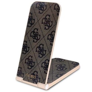 GUESS Guess Guess 4G Pattern MagSafe foldable 2in1 15W inductive charger - brown brūns