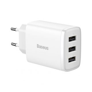 Baseus [RETURNED ITEM] Compact charger 3x USB 17W white  CCXJ020102 balts