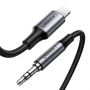 - Ugreen Ugreen cable AUX MFI Lightning audio cable - 3.5 mm mini jack 1 m gray  70509  Black