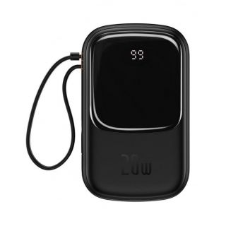 Baseus Baseus Qpow Digital Display power bank with fast charging 20000mAh 20W QC/PD/SCP/FCP with built-in Lightning cable black 
