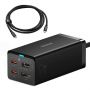 Baseus Baseus Baseus fast charger GaN5 Pro HUB HDMI 2 x USB-C  /  USB-A  /  HDMI 4K 30Hz 1.5m black + USB-C cable - USB-C 100W 40Gb / s  USB4  1m  CCGP110201