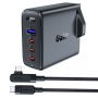 - Acefast Fast charger GaN UK 100W Power Delivery 3x USB C 1x USB black