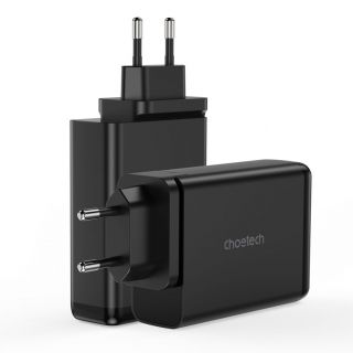 - Choetech Choetech charger GaN 140W 4 ports  2x USB C, 2x USB  black  PD6005 melns