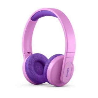 Philips Kids wireless on-ear headphones TAK4206PK / 00, Volume limited <85 dB, App-based parental controls, Light-up ear cups, Pink rozā