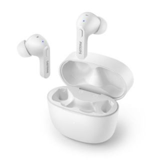 Philips True Wireless Headphones TAT2206WT / 00, IPX4 water protection, Up to 18 hours play time, White balts