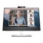 - HP HP E24m G4 FHD Conferencing Monitor 23.8'' 1920x1080 FHD 300-nit AG, IPS, USB-C 65W  / DisplayPort / HDMI / DP daisy chain, 4x USB 3.0, speakers, webcam, RJ-45 LAN, height adjustable / tilt / swivel / pivot, 3 years
