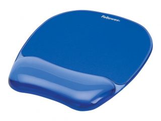 - Fellowes Mouse pad with wrist support CRYSTAL, blue zils