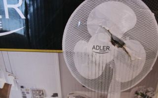 - Adler SALE OUT. AD 7305 Stand Fan DAMAGED PACKAGING, DENT ON THE GRID, SCRATCHES ON THE LEG Diameter 40 cm White Number of speeds 3 90 W No Oscillation	 | | AD 7305 | Stand Fan | DAMAGED PACKAGING, DENT ON THE GRID, SCRATCHES ON THE LEG | White | Diameter