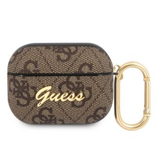 GUESS 4G Script PC / PU Case for AirPods Pro Brown