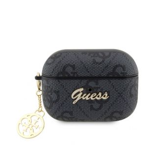 GUESS 4G Script PC / PU Charm Case for AirPods Pro 2 Black