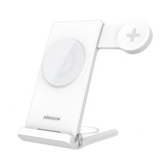 - Nillkin - Nillkin PowerTrio 3in1 Wireless Charger MagSafe for Samsung Watch White balts