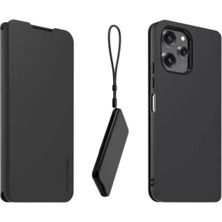- - Made for Xiaomi Book Case with Necklace for Xiaomi Redmi 12 4G / 5G Black