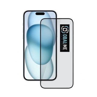 - - OBAL:ME 5D Glass Screen Protector for Apple iPhone 15 Plus Black