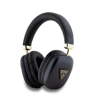 GUESS PU Leather 4G Triangle Logo Bluetooth Stereo Headphone Black melns