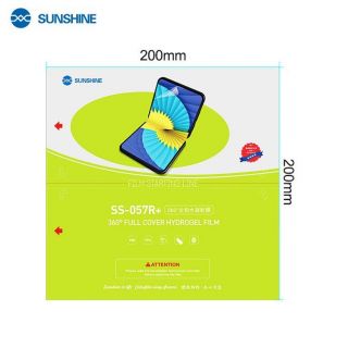 - SUNSHINE SS-057R+ 360° Hydrogel Films for Smartphones Pack 25 pcs