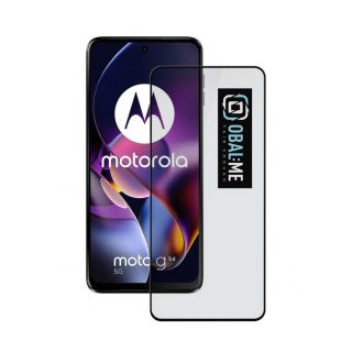 - - OBAL:ME 5D Glass Screen Protector for Motorola G54 5G /  Power Edition Black
