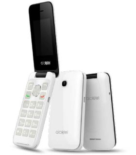 Alcatel 2051D silver sudrabs