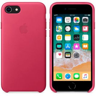 Apple iPhone 8 Leather Case MQHG2ZM / A Pink Fuchsia rozā